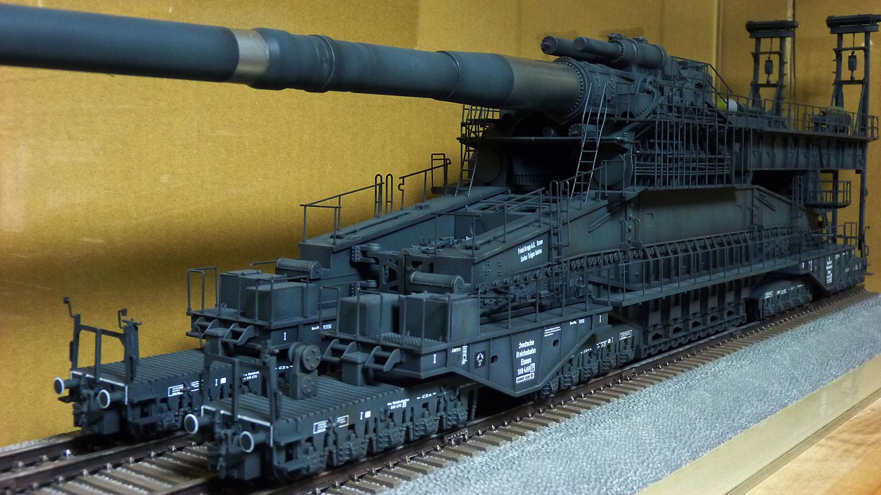1/35 ドイツ列車砲 ドーラ 完成品 ソアアート金属部隊 アオシマ - 模型 